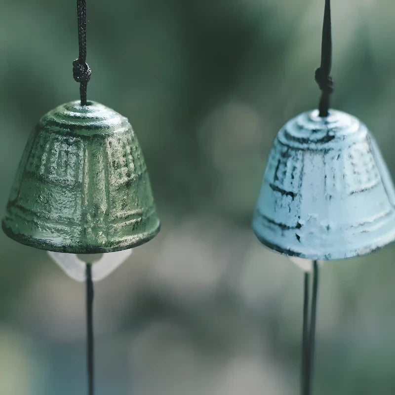 6 Pièces Cloche à Vent Japonaise KONTONTY - Kit DIY Peinture Tubes Verre Décoration